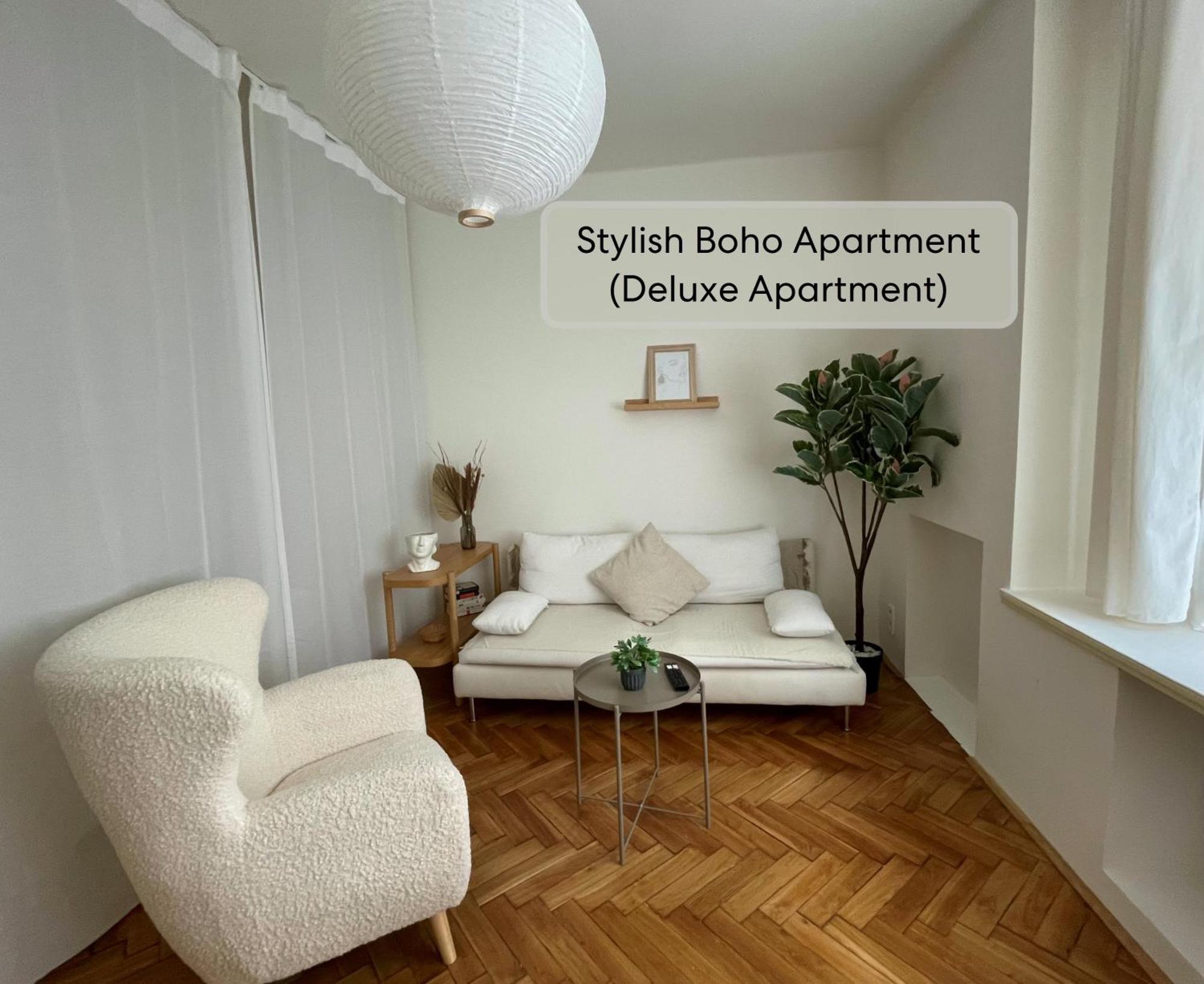 Urban Retreat I Modern Boho Apartments In Lovely Letna District - 10 Minutes From Old Town Prague Exterior photo